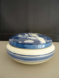 Delfts blauw dekselpotje - handpainted - VERKOCHT