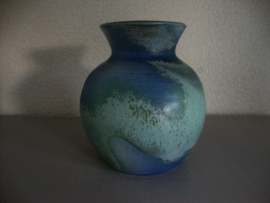 Keramiek vaas - blauw - VERKOCHT