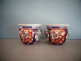 Imari bloempotjes - Set van 2 - VERKOCHT