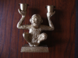Gouden kandelaar aap - VERKOCHT