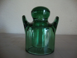 Glazen isolator - groen glas - vintage - L'electro verre - VERKOCHT