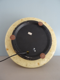 Vintage lamp - glas - geel - halve bol - VERKOCHT
