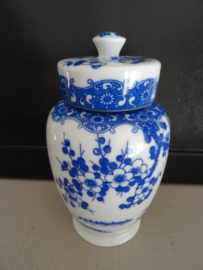 Tabakspotje blauw/wit - VERKOCHT