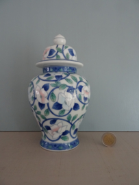 Dekselpotje Chinees - bloemen - VERKOCHT