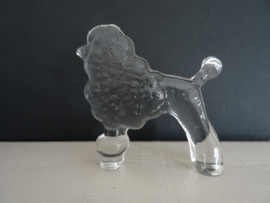 Beeldje poedel - glas - VERKOCHT