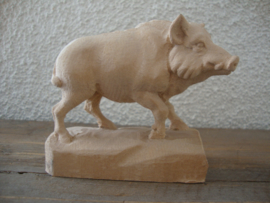 Houten beeldje zwijn - VERKOCHT