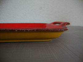 Vintage schaal - cakeschaal - oranje - VERKOCHT