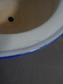 Bloempot blauw/wit - VERKOCHT