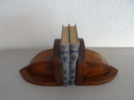 Houten boekensteunen - VERKOCHT