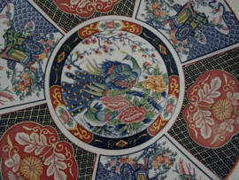 Grote schaal - bord - schotel - Chinees - pauw - VERKOCHT