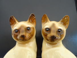 Beelden siamees (set) - siamezen - poes - poezen - kat - katten - VERKOCHT
