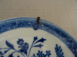 Twee blauw/witte schoteltjes - VERKOCHT