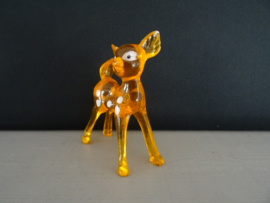 Vintage hertje - Oranje - Lucite Fawn - VERKOCHT