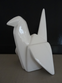 Beeldje vogel - wit - origame - VERKOCHT