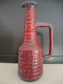 Aardewerk - keramiek - kan - rood - VERKOCHT