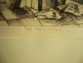 Ets A. Wieringa - De schilder - 146/200 - VERKOCHT