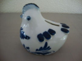 Spaarpot Delfts blauw - kip - Handpainted - VERKOCHT