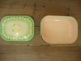 Brocante trommeltje blikje - VERKOCHT