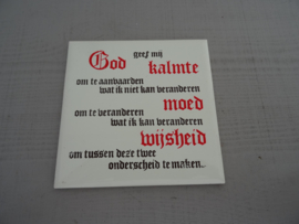 Religie - Teksttegel - VERKOCHT