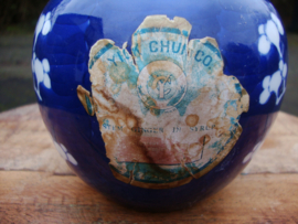 Gemberpotje prunus - blauw wit - VERKOCHT