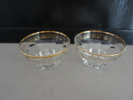 Vintage glazen schaaltjes - Set van 2
