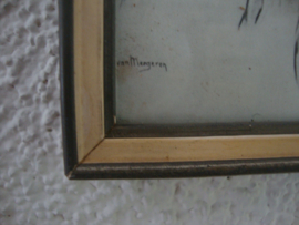 Prent H. van Meegeren - hertjes - VERKOCHT