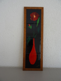 Wanddecoratie tegeltableau bloem - VERKOCHT