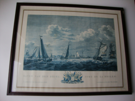 Oude prent Haven van Den Briel - VERKOCHT