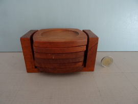 Houten onderzetters - vintage - VERKOCHT
