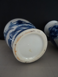 Vaasjes Chinees - blauw /wit (set van 2) - VERKOCHT