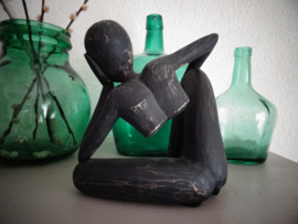 Beeldje abstract - hout