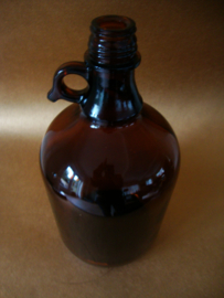 Bruine fles vaas - VERKOCHT
