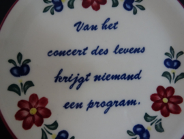 Tekstbordje - Van het concert des levens - Boerenbont - VERKOCHT