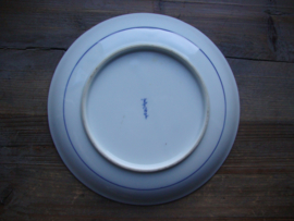 Bord pauw blauw/wit - VERKOCHT