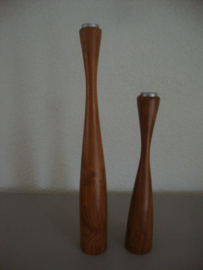 Houten kandelaren - Deens design - VERKOCHT