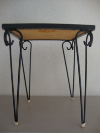 Vintage retro bijzettafeltje mozaiek - hairpin - VERKOCHT
