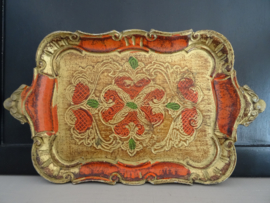 Vintage dienblad Italiaans - klein model - VERKOCHT