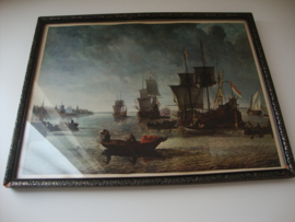 Schilderij Verschuier - Schepen op de Maas - VERKOCHT