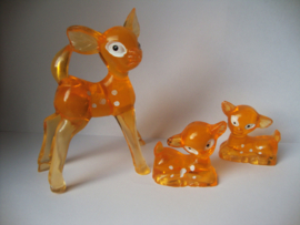 Beeldje kunststof hertjes - Lucite Fawn - VERKOCHT