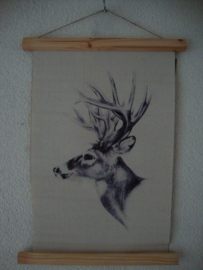 Wanddoek hert - VERKOCHT