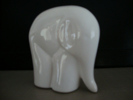Vintage beeldje olifant - wit - VERKOCHT