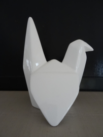 Beeldje vogel - wit - origame - VERKOCHT