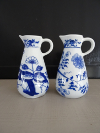Kannetjes - vaasjes - blauw/wit - VERKOCHT