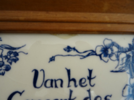Teksttegel - Van het concert des levens - VERKOCHT