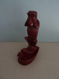 Asbak aap - rood / bordeaux rood