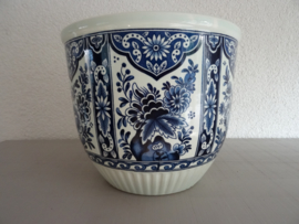 Grote bloempot Boch - M24 - blauw/wit - vintage - VERKOCHT