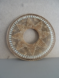 Decoratief - schelp - cirkel - rotan - VERKOCHT