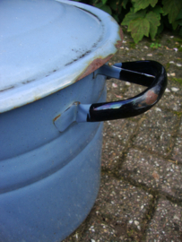 Grote ketel met deksel - lichtblauw - VERKOCHT