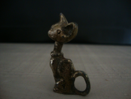 Miniatuur beeldje poes - kat - letterbakfiguurtje - VERKOCHT