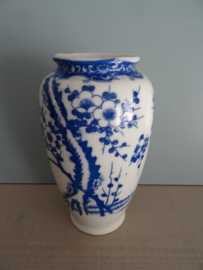 Vaasje bloesem - blauw/wit -VERKOCHT